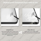 LOAAO 48x36 Inch Black Metal Framed Bathroom Mirror - Image 6