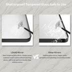 LOAAO 36X36 Inch Black Metal Framed Bathroom Mirror - Image 6