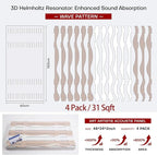 Large Acoustic Wall Panels 47.2"x23.6"x1.57"4-Pack, 3D DIY Wave Sound Proof - Image 8