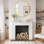 Round Wall Mirror 30 Inch Gold Vanity Mirror - Image 6