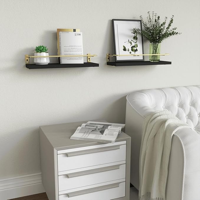 RICHER HOUSE Bathroom Floating Wall Shelf Set of 2 - Image 7