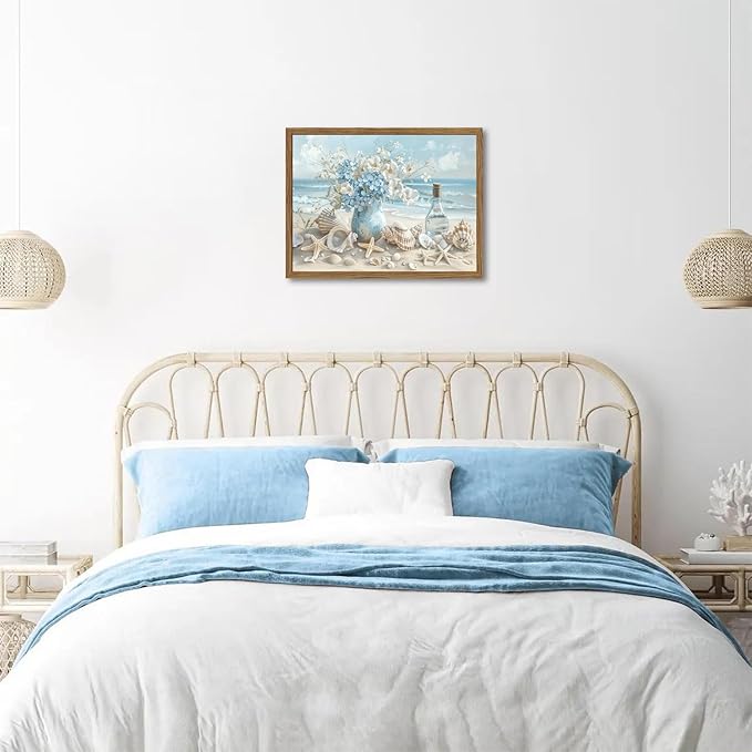 Framed Beach Canvas Wall Art, Ocean - Image 5