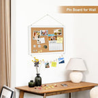 Double-Sided Cork Board for Wall, Picture Display Vision Board Corkboards for - Image 7