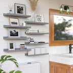 RICHER HOUSE 8 Set Floating Wall Mounted Shelves, Nursery Hanging Book Shelves - Image 4