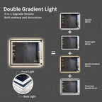 LED Mirror, 44x36 Inch Gradient Front and Backlit Lighted Mirror, 3 Colors - Image 4