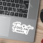 (3 Pack) Christian Stickers, “Fear Not – Isaiah 41:10” Bible Verse Decals – Waterproof Vinyl for Tumblers, Laptops, Water Bottles – 3 x 1.5 Inch