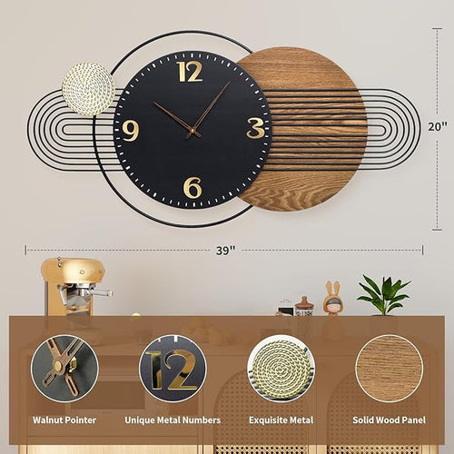 39X20 inch Extra Large Wall Clock - Image 2