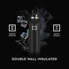 IRON °FLASK Camping & Hiking Hydration Flask with Straw, BPA-Free Insulated Stainless Steel Sports Water Bottle - 32 oz Morning Mist