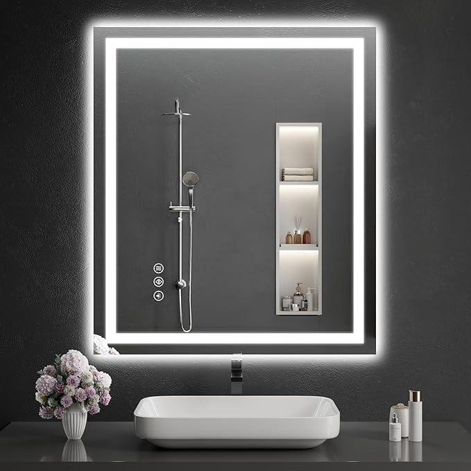LED Bathroom Mirrors 36"x40" Bathroom Mirror by WISSMILESHOME