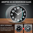 Modern Silent Wall Clock, 12 Inch Non-Ticking Battery Operated Clock, Round - Image 5