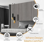 2 Pack Wood Panels for Wall, 106.3" × 11" Wood Slat Acoustic Panels for Wall - Image 9