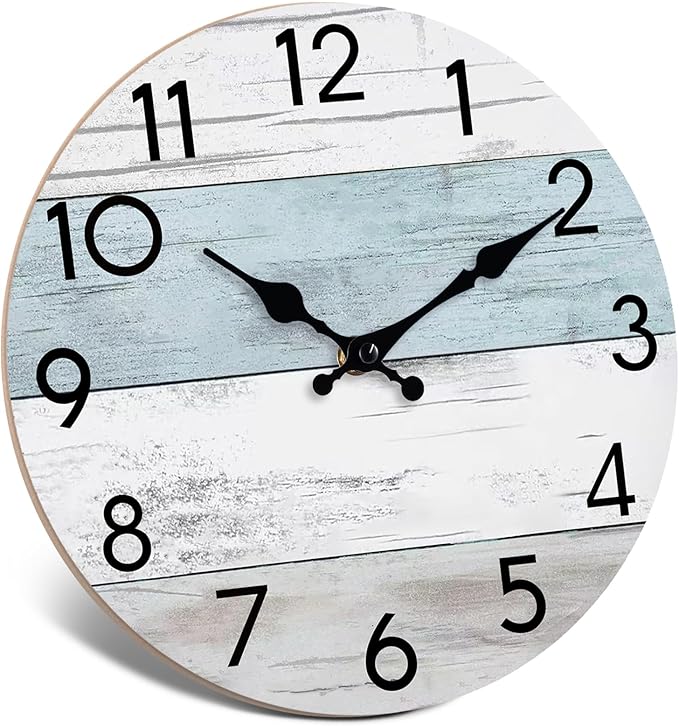 KECYET Wall Clock Silent Non-Ticking Wooden Clocks Battery Operated 18 Inch by KECYETWALLCLOCK