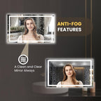 LOAAO 80"X40" LED Mirror for Bathroom, Lighted Bathroom Mirror - Image 4