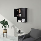 VANIRROR Black Bathroom Wall Cabinet 23x29 inch Wooden Bathroom Medicine Cabinet - Image 9