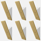 Homeforia Gold Wall Coat Hooks, High End White Wood & Gold Metal Wall Mounted by Homeforia