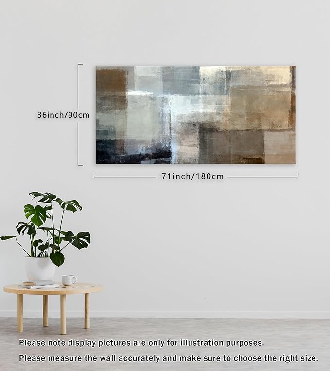 Baisuart A61298 Canvas Prints Abstract Wall Art Print Paintings Grey and Brown - Image 3