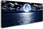 Cao Gen Decor Art S06998 Wall Art Canvas Prints Moon Sea Ocean Landscape 1 by Cao+Gen+Decor+Art