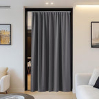 NICETOWN Door Curtain with Adjustable Ceiling Track, W34 x L 80" Thermal - Image 9