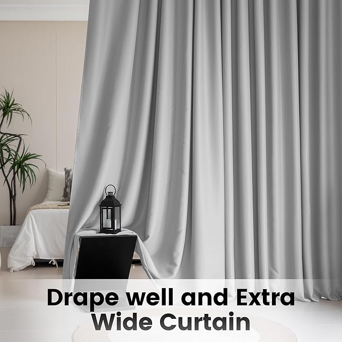 Room Divider Curtains, Back Tab Blackout Privacy Room Thermal Insulated Theater - Image 3
