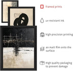 ANERZA 16 PCS Framed Black and White Abstract Wall Art Decor, Minimalist Wall - Image 3