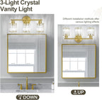 Crystal Bathroom Light Fixtures, Bathroom Lighting Fixtures Over Mirror - Image 5
