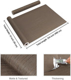 CRE8TIVE Dark Brown Grasscloth Wallpaper Textured Wallpaper Stick and Peel - Image 8