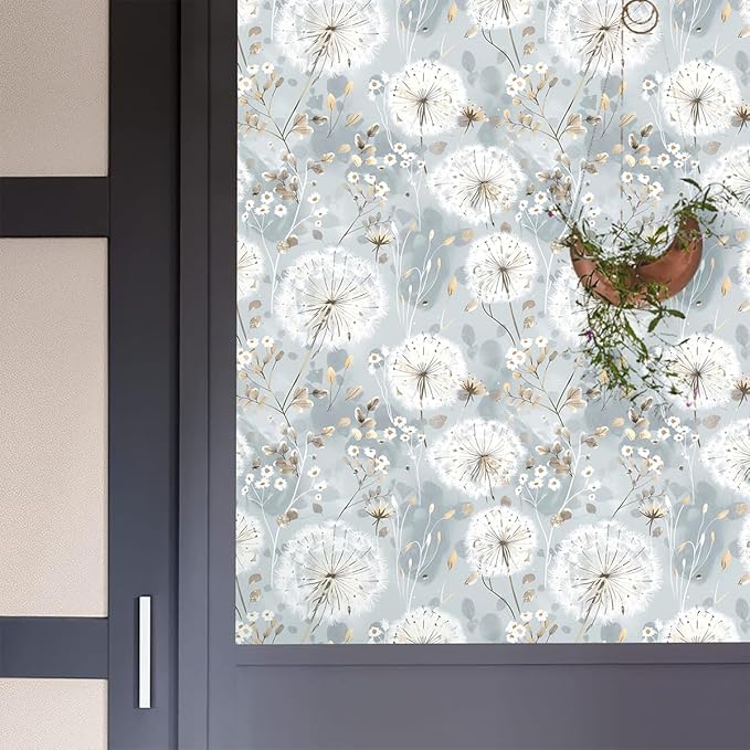 Nukofal Floral Wallpaper Peel and Stick Dandelion Wallpaper Floral Contact - Image 3