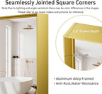 36x30 Inch Gold Bathroom Mirrors - Image 3