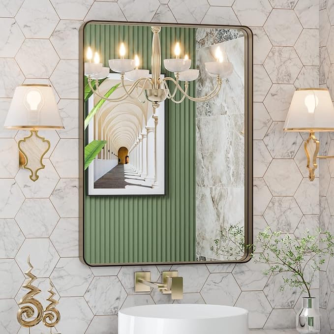 LOAAO 20”X30” Bronze Bathroom Mirrors by LOAAO