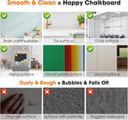 Chalkboard Wallpaper Peel and Stick, 35.4"x78.7" Blackboard Contact Paper Self - Image 8