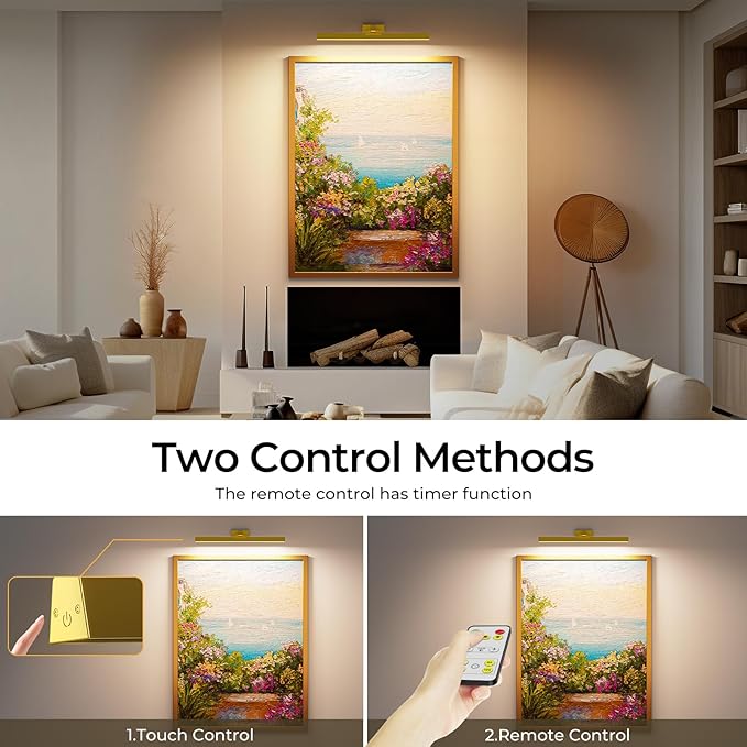Afyuol Picture Lights Wall Light 16in CCT Gallery Light | Battery Operated - Image 6