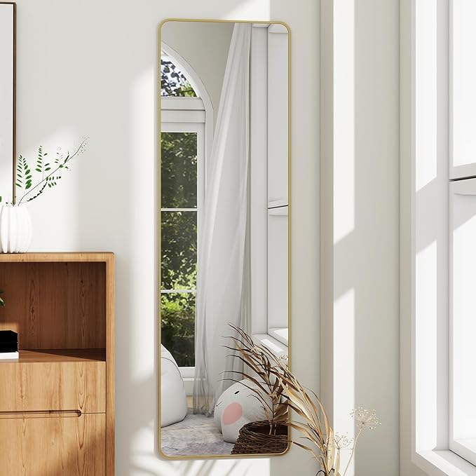 Full Length Door Mirror 14x48, Metal Frame - Image 2