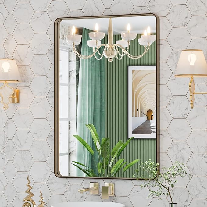 LOAAO 24”X36” Bronze Bathroom Mirrors - Image 7