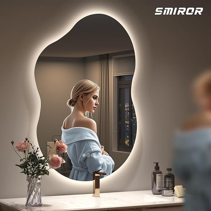 SMIROR Irregular Backlit Bathroom Mirror - Image 2
