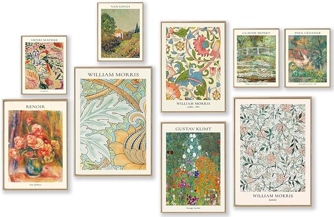 Vintage Eclectic Wall Art Prints Set of 9, Abstract Eclectic Wall Decor Matisse by KBKBART