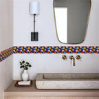 Colorful Floral Wallpaper Border 196x4 Inch Peel and Stick Wall Border - Image 3