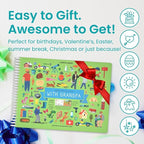 Sticker Book for Kids 2-4, 500+ Kids Stickers, Spending Time with Grandpa by Cupkin, 12 Coloring Pages, 12 Scenes, Fun Toddler Travel Activity Coloring and Sticker Books for Children Ages 4-8 + 8-10