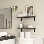 RICHER HOUSE Floating Shelves for Décor, Rustic Wood Wall Shelves for Bedroom - Image 6