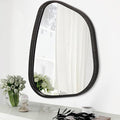 Asymmetrical Mirror for Wall Irregular Oval Wood Frame Modern Unique Wall by HLFMVWE