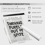 noxozoqm Black And White Newspaper Poster Fashion Fun Motivational Quote Wall - Image 2