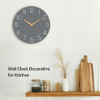 cicininc Wall Clock, 14 Inch Wooden Silent Non-Ticking, Decorative Battery - Image 4