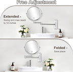 DECLUTTR 8 Inch Wall Mounted Magnifying Mirror - Image 4