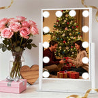 Hollywood Vanity Mirror with Lights 14" x 19", 10x Magnifying, 12 LED Bulbs - Image 8