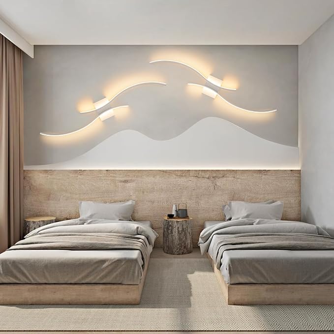 CANEOE Modern Wall Sconce, 39inch Wave Design Indoor Wall Lamp - Image 7