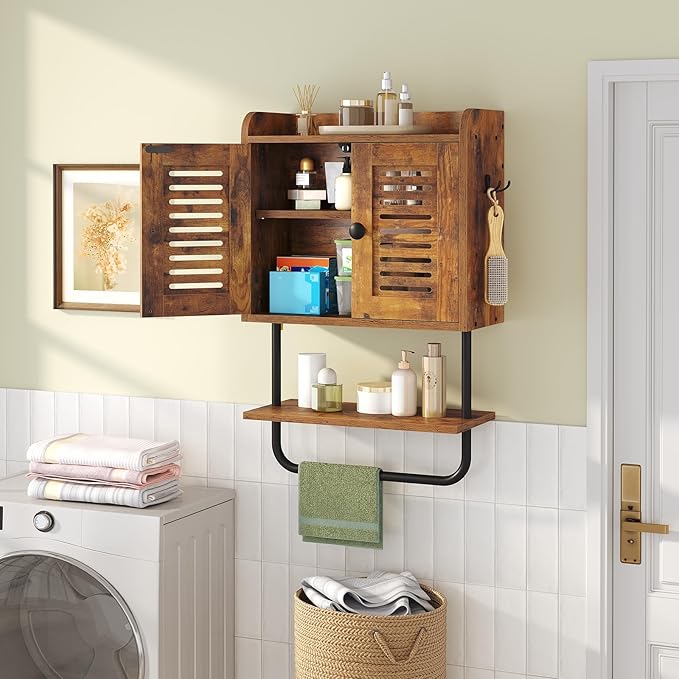 HOOBRO Bathroom Wall Cabinet, Double Doors Medicine Cabinet - Image 2