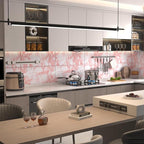 BAYYA Marble Paper Granite Pink/White Roll Peel and Stick Wallpaper - Image 3