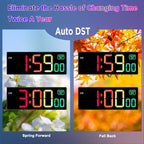 Soobest Large LED Digital Wall Clock 8 RGB Color Changing Display, Corded Plug - Image 6