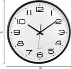 Plumeet 16'' Extra Large Wall Clock, Battery Operated Wall Clocks Silent - Image 10