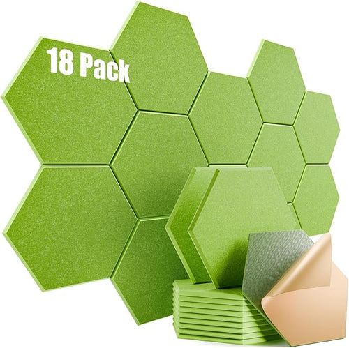 18 Pack Self-Adhesive Acoustic Panels 12" X 10" X 0.4" by Dailycooper