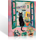 ALMLZL Henri Matisse Prints Open Window Black Cat Wall Art Modern Artwork Still by ALMLZL